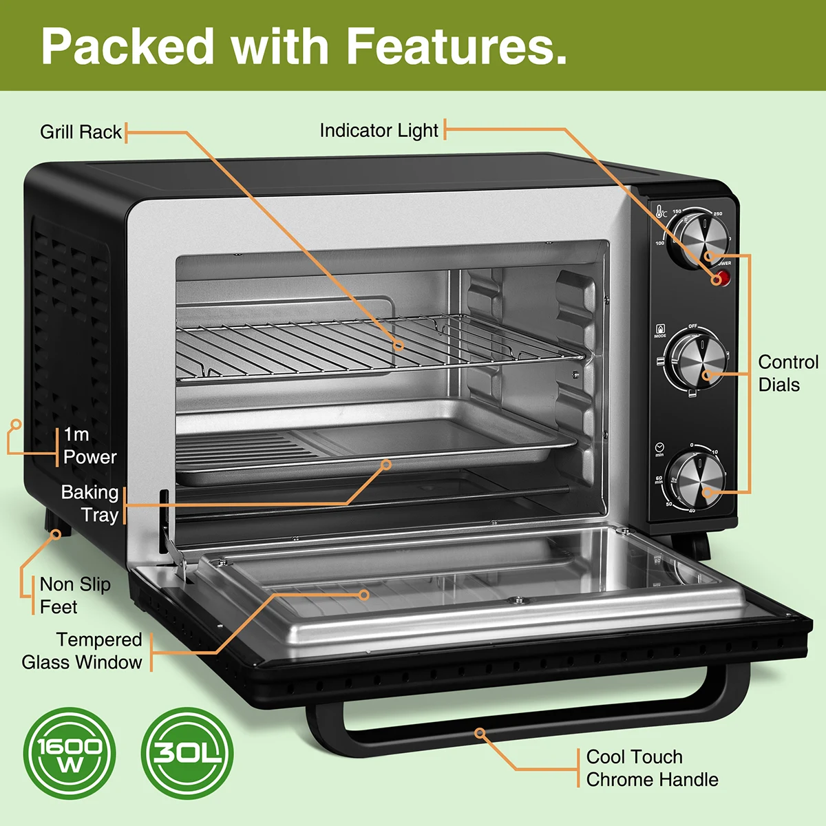 Mini Oven Infographic Design with Amazon Competitive Advantage